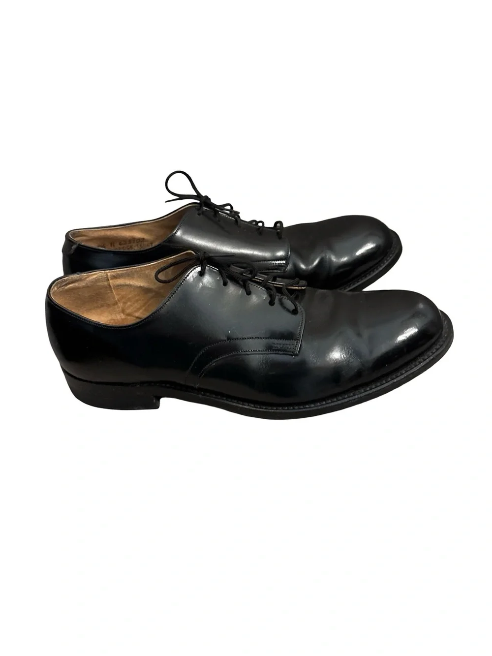 Bil trite Imperial Men’s Vintage Black Leather Derby Oxford Military Shoes Z 8.5